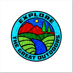 Explore Outdoors Hiking Camping Climbing Nature National Park Forest Posters and Art